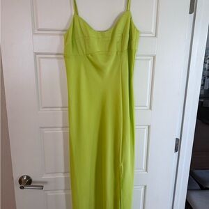 Target New day Green Spaghetti Strap Slip Maxi Dress